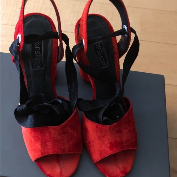 TopshopRoyal Glitter Lace-Up Sandals, US 5.5 - Picture 2 of 8